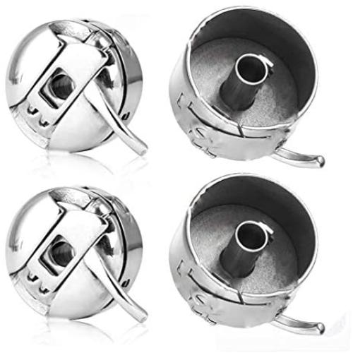 MiDube Sewing Machine Stainless Steel Stitch Thread Bobbin Holder Case for B-rother J-anome S-inger Front Loading Class 15 Machines Home Embroidery Metal Sewing Machine Bobbins