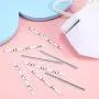 Flat Face Cover Aluminum Wire Face Cover Nose Bridge Strip, 85 mm Metal Flat Aluminum Bar Strip Trimming One-Side Sticky for Bridge Band Clip of Nose DIY Crafts Making Accessories (120 Pieces)