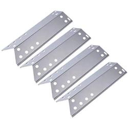 GasSaf Heat Plate Replacement for Kenmore 720-0670A,Nexgrill 720-0670C,Grill Master,Uberhaus and Others,4-Pack Stainless Steal Heat Shield Plate Tent BBQ Burner Cover Flame Tamer(15 1/16x5 1/2inch)