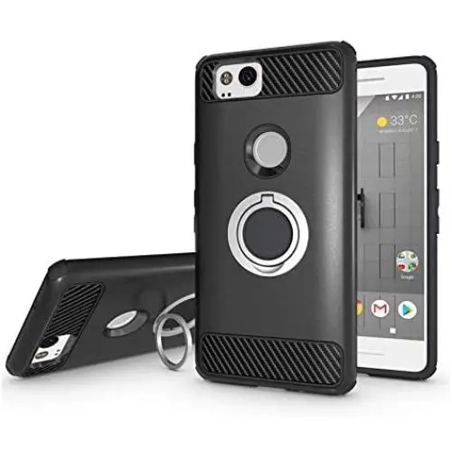Newseego Compatible with Google Pixel 2 Case (5.0inch) with Armor Dual Layer 2 in 1 with Extreme Heavy Duty Protection and Finger Ring Holder Kickstand Fit Magnetic Car Mount for Google Pixel 2-Black Newseego Compatible with Google Pixel 2 Case (5.0inch) with Armor Dual Layer 2 in 1 with Extreme Heavy Duty Protection and Finger Ring Holder Kickstand Fit Magnetic Car Mount for Google Pixel 2-Black