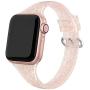 SWEES Sport Band Compatible with iWatch 38mm 40mm 42mm 44mm, Shiny Bling Glitter Soft Slim Thin Narrow Small Replacement Silicone Strap Compatible for iWatch Series 6 5 4 3 2 1 SE Sport Edition Women
