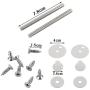 Stainless Steel Toilet Seat Hinge Replacement Parts Mountings with Screws Bolts and Nuts