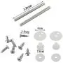 Stainless Steel Toilet Seat Hinge Replacement Parts Mountings with Screws Bolts and Nuts