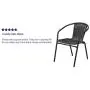 Flash Furniture Black Rattan Indoor-Outdoor Restaurant Stack Chair Flash Furniture Black Rattan Indoor-Outdoor Restaurant Stack Chair