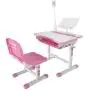 Ubbie Kids Desk and Chair Set,Height Adjustable Children Study Desk with Tilt Desktop & Metal Hook & LED Light & Bookstand and Storage Drawer for Boys Girls Pink Ubbie Kids Desk and Chair Set,Height Adjustable Children Study Desk with Tilt Desktop & Metal Hook & LED Light & Bookstand and Storage Drawer for Boys Girls Pink