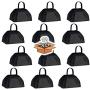 Metal Cowbells with Handles 3 inch Novelty Noise Maker - 12 Pack (Black)