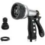 M PLUS Garden Hose Nozzle Spray Nozzle Heavy Duty Metal Pistol Grip Rear Trigger Quick Connector 7 Patterns for Plant Watering Car Washing Pets Cleaning and Other Tasks M PLUS Garden Hose Nozzle Spray Nozzle Heavy Duty Metal Pistol Grip Rear Trigger Quick Connector 7 Patterns for Plant Watering Car Washing Pets Cleaning and Other Tasks