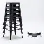 TONGLI Metal Bar Stools Set of 4 Counter Height Stools 24 Inchs Counter Stools Black Bar stools with Backs Bar Height Stools Indoor Outdoor Matte Black, Low Back TONGLI Metal Bar Stools Set of 4 Counter Height Stools 24 Inchs Counter Stools Black Bar stools with Backs Bar Height Stools Indoor Outdoor Matte Black, Low Back