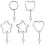 BronaGrand 30 Pieces Metal Key Rings with Extend Key Chains and Screw Eye Pins for Crafting,5 Styles BronaGrand 30 Pieces Metal Key Rings with Extend Key Chains and Screw Eye Pins for Crafting,5 Styles