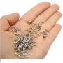 HUIHUIBAO 200 Pieces 8mm Metal Split Rings Nickel Plated Small Key Chain Ring Part for Ornament Crafts and Jewelry Making，Silver