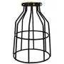 Newhouse Lighting WLG1B Ca Metal Guard for Ceiling Fan, Pendant String Light and Vintage Lamp Shades/Cover, Industrial Wire Fixture Iron Bird Cage, 1 Pack, Black