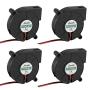 Jienk 4PCS 50mm Brushless Blower Fan DC 24V 5015 Dual Ball Bearing 50x15mm Cooling Fan for Part Cooling 3D Printer Heat Sink