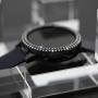 Falandi Compatible for Samsung Galaxy Watch Active 2 Screen Protector, Case with Doulbe Rows Rhinestones Bling Crystal Diamonds Plate face Case Cover Frame Bumper 44mm/40mm, (Black, 40mm)