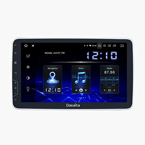 Dasaita 10.2 inch Rotatable Screen Double Din Android 10.0 Car Stereo for Any Vehicle with a Double din Slot Radio GPS 4G Ram 64G ROM Navigation Dash Kit Meomery Card