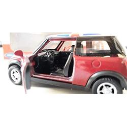 Modern Style Mini Cooper Model Made of Die Cast Metal and Plastic Parts, Pull Back & Go Action, Red