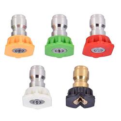 Ruler 5-Pack Pressure Washer Spray Nozzle Tips Multiple Degrees 1/4'' Quick Connection Design Up to 4,000 PSI(3.0 GPM)