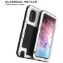 Galaxy Note 10 Plus Case,Bpowe Super Shockproof Silicone Aluminum Metal Armor Tank Heavy Duty Sturdy Protector Cover Hard Case for Samsung Galaxy Note 10 Plus/Galaxy Note 10+ 5G 6.8'' 2019 (White)