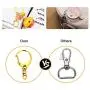 Roctee 70 Pcs Jump Rings D-snap Hook Split Key Ring with Chain | Metal Keychain Parts with 8mm Open Jump Ring and Connector | Key Rings Clips Accessories for DIY (Silver+Gold) Roctee 70 Pcs Jump Rings D-snap Hook Split Key Ring with Chain | Metal Keychain Parts with 8mm Open Jump Ring and Connector | Key Rings Clips Accessories for DIY (Silver+Gold)