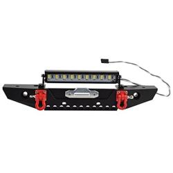 RCAIDONG 1/10 Rc Car Metal Alloy Front Bumper & LED Light for Traxxas TRX-4 TRX4 Axial Scx10 Scx10 iii