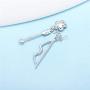 NY Jewelry 925 Sterling Silver Bow and Arrow Pendants for Pearl, Pearl Pendant Accessories/Fitting/Mounts with Pearl Bead Bail Pin for Women Jewelry Making Cup Bail Pin for Women Necklace Making Gift