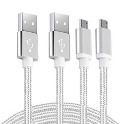 Android Charger Micro USB Cable 2Pack 6FT Fast Charging Cord for Samsung Galaxy S6/S7 Edge, J3/J7 Star Prime Crown, Note 4/5, LG G4 K40 K30 K20 Stylo 3, Moto, Xbox, PS4, Kindle Fire Tablets and Phones