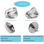 AMI PARTS WB03T10325 Cooktop Burner Knob Control Burner Knob Replacement Stainless Steel Compatible with GE Cooktop/Stove/Oven- Replaces AP5690210 PS3510510(2 pcs)
