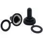 Twidec /3Pcs Heavy Duty Rocker Toggle Switch 20A 125V SPST 2 Position 2 Pin ON/Off Switch with Metal Bat Waterproof Boot Cap Cover Ten-1021