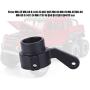 Tbest RC Steering Cup, Black Metal Upgrade Parts Steering Hub Carrier Fit for MN-35 MN-66 Q62 Q65 RC Car