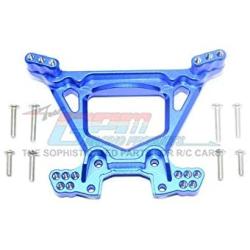 GPM for Traxxas Rustler 4X4 VXL (67076-4) / Hoss 4X4 VXL (90076-4) Upgrade Parts Aluminum Rear Shock Tower - 1Pc Set Blue