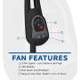 Lasko 1843 18″ Remote Control Cyclone Pedestal Fan with Built-in Timer, Black Features Oscillating Movement and Adjustable Height