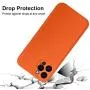 Phone Case Cover and Mag-Safe Leather Wallet Card Holder Magnetic (Orange, for iPhone 12 PRO)