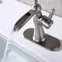Mejor Solid Brass Single-Handle Waterfull Bathroom faucet,Lavatory faucet with 4 inches deck plate,CUPC water lines and Metal pop-up drain with overflow (Brushed Nickel) Mejor Solid Brass Single-Handle Waterfull Bathroom faucet,Lavatory faucet with 4 inches deck plate,CUPC water lines and Metal pop-up drain with overflow (Brushed Nickel)