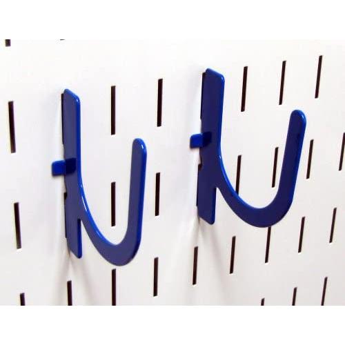 Wall Control Pegboard 3in Reach U-Hook Pegboard Accessory “U” Shaped Slotted Metal Pegboard Hook for Wall Control Pegboard and Slotted Tool Board – Blue