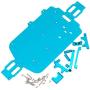 1 Set Metal Chassis for 1/18 RC WLtoys A949 A959 A969 A979 K929 A959-B A969-B A979-B K929-B Upgrade Parts (Blue)