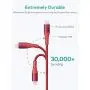 Xcentz Lightning Cable 3ft, MFi Certified iPhone Charger, Braided Nylon Fast Charging iPhone Cable with Premium Metal Connector for iPhone 11/11 Pro/X/XS/XR/XS Max/8, iPad Mini/Air, Red