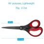 LIVINGO 2 Pack 8'' Titanium Non-Stick Scissors, Professional Stainless Steel Comfort Soft Grip, All-Purpose, Straight Office Craft Scissors for DIY(Red/Black)