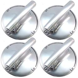 AP5668987 PS2375871 7733P410-60, Surface Burner Knobs Chrome Plated Plastic Ring with Nonslip Grip, Replacement Knobs,Control Knobs 4 Pack,Fit for Maytag, Magic Chef, Jenn Air,etc