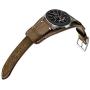 Leotop Compatible with Samsung Galaxy Watch 42mm/Galaxy Watch 3 41mm/Active 40mm/Active 2 40mm 44mm/Gear S2 Classic Bands 20mm Replacement Genuine Leather Cuff Strap with Metal Buckle Men Women (Coffe)