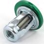 NRG Innovations FW-100GN 10PCs 20MM Wide Fender Washer + Bolt Kit (Rivets for Metal, Green Washer, Silver Bolt)