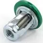 NRG Innovations FW-100GN 10PCs 20MM Wide Fender Washer + Bolt Kit (Rivets for Metal, Green Washer, Silver Bolt)