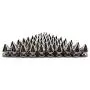 SamuRita Metal Style Mushroom Tree Spikes Leather Studs and Rivets for Crafts DIY Designs(20sets Silver)