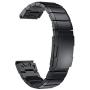 YOOSIDE for Fenix 5X/Fenix 6X QuickFit Watch Band,26mm Metal Stainless Steel Wristband Strap with Security Buckle for Garmin Fenix 5X/5X Plus,Fenix 6X Pro/Sapphire,Fenix 3,Quatix 3,Tactix Bravo,Black