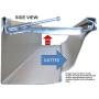 Quick Screw 5'' 50 Pack Premium Hidden Rain Gutter Bracket Hook Hangers with screw clip style