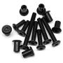 FPVKing 35-Set M6 Hex Drive Socket Cap Bolts Kit, Black Socket Cap Screws Barrel Bolts Nuts Kit for Furniture Bed Crib, M6x15mm/ 20mm/ 25mm/ 30mm/ 35mm/ 40mm/ 50mm