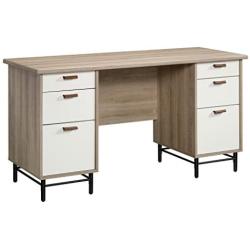 Sauder Anda Norr Executive Desk, L: 56.3'' x W: 22.13'' x H: 29.53'', Sky Oak
