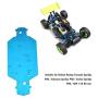 Dilwe RC Car Metal Chassis, Aluminium Alloy Chassis for HSP 1/10 Scale RC Car Remote Control Vehicle Upgrade Part(Blue)