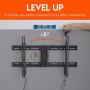 ECHOGEAR Wall Mount for TVs Up to 85'' - Low Profile Design Holds Your TV Only 2.25'' from The Wall - Fast Install with Template & You Can Level After Mounting - Pull Strings for Easy Cable Access