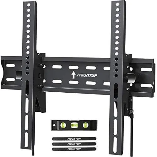 MOUNTUP Tilting TV Wall Mount Bracket for 26-55 Inch Flat Screen TVs/ Curved TVs, Low Profile TV Wall Mount TV Bracket - Easy to Install On 12'' or 16'' Studs, VESA 400x400mm Weight up to 99 LBS, MU0007 MOUNTUP Tilting TV Wall Mount Bracket for 26-55 Inch Flat Screen TVs/ Curved TVs, Low Profile TV Wall Mount TV Bracket - Easy to Install On 12'' or 16'' Studs, VESA 400x400mm Weight up to 99 LBS, MU0007