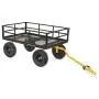 Gorilla Carts GOR1400-COM Heavy-Duty Steel Utility Cart with Removable Sides and 15'' Tires, 1400-lbs. Capacity, Black