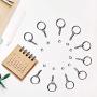 95PCS Key Chain Rings, 1 Inch Split Metal Keychain Rings with 95PCS Open Jump Rings for Jewelry Making Craft, Sliver Thin Keychain, Pack of 95